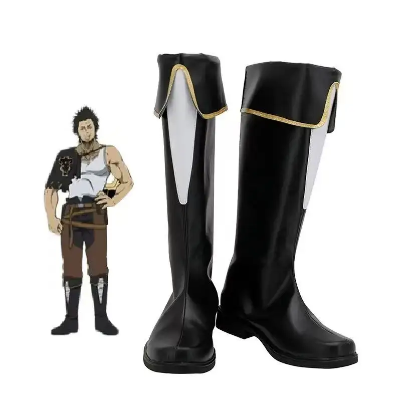 Black Clover Magic Knight Black Bull Captain Destruction God Yami Sukehiro Cosplay Shoes Black Boots