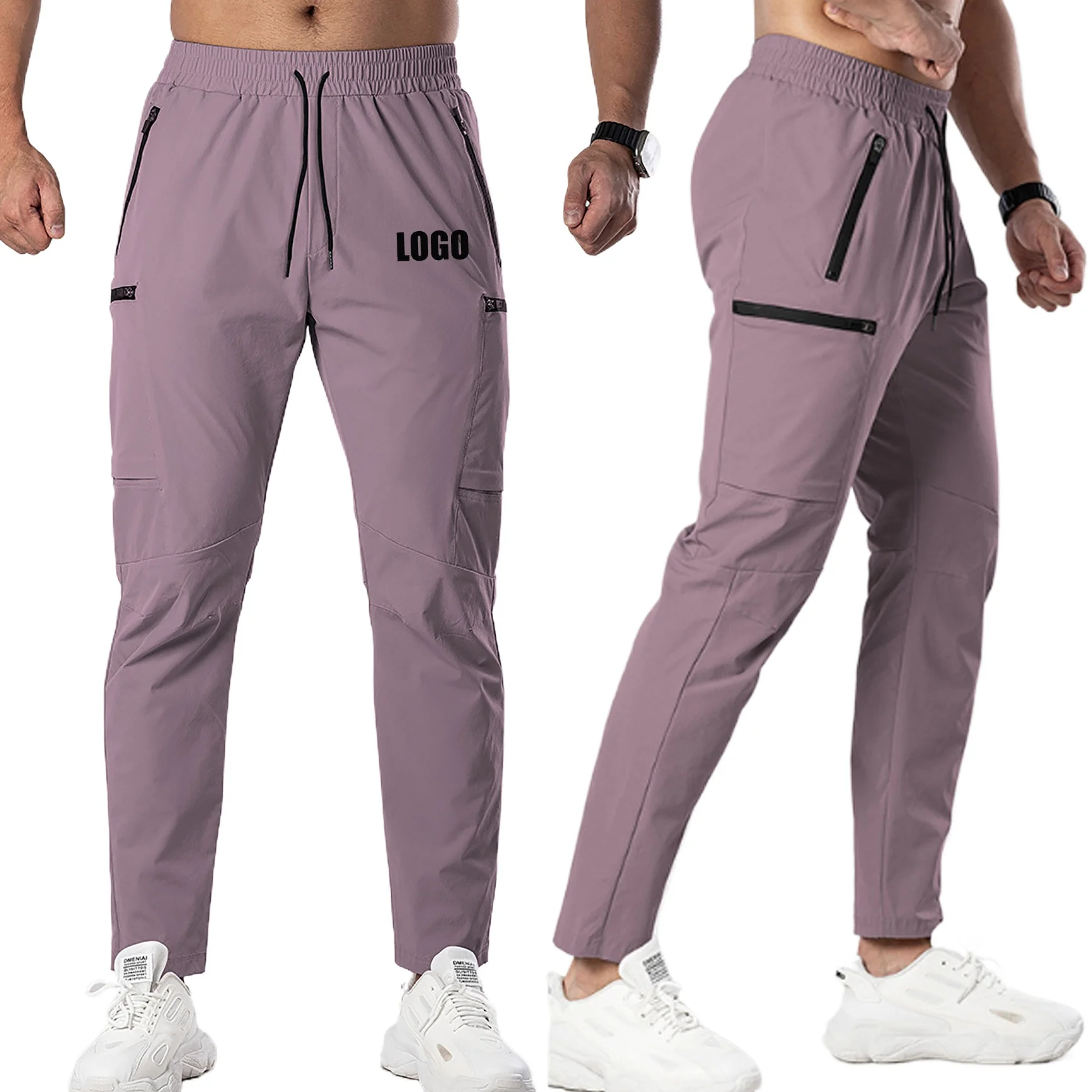 

Custom LOGO men's new mountaineering outdoor sports leisure fitness running training quick-drying breathable charging pants