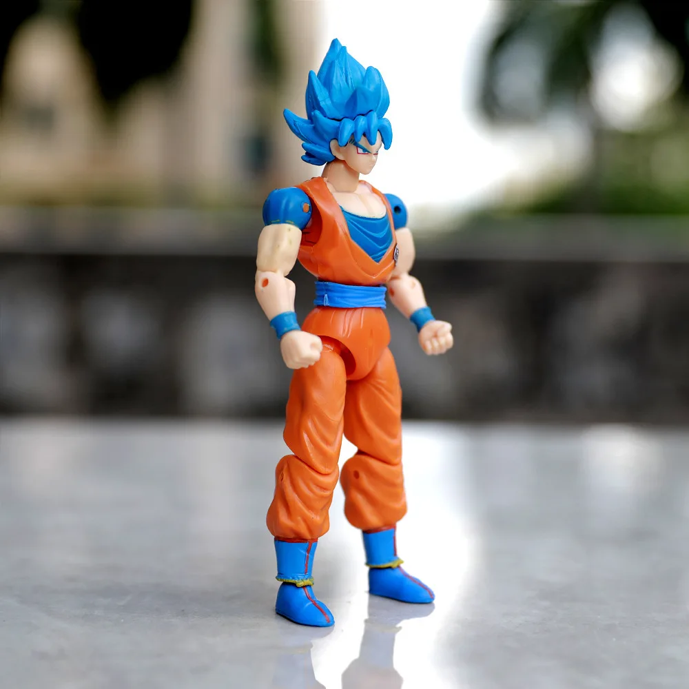 Anime Dragon Ball Action Figure Super Saiyan Son Goku Mobile Desk Collection Seven Dragon Ball Anime Figure  Assembled Model Toy