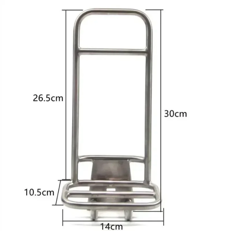 Large/Small Titanium Alloy Front Luggage Carrier Rack for Brompton Bike, Super Lightweight Luggage Rack
