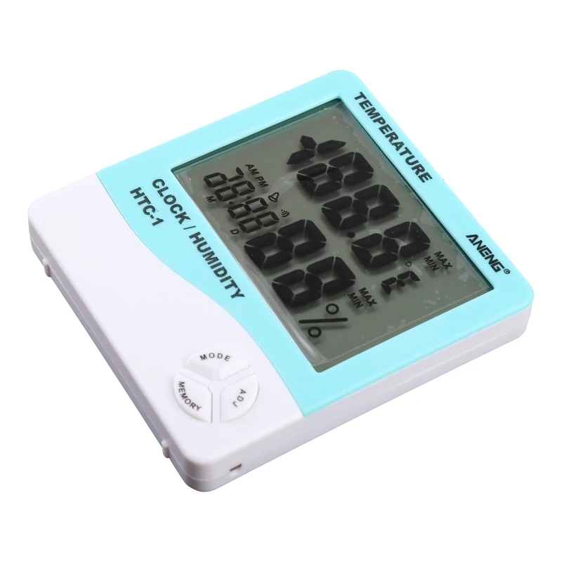 เครื่องวัดอุณหภูมิดิจิตอลเครื่องวัดความชื้น Lcd Dual อุณหภูมินาฬิกาปลุกในร่มกลางแจ้ง Drop ship