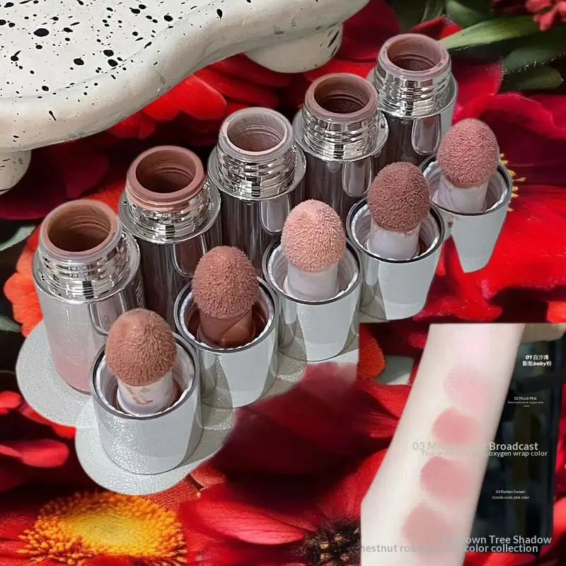 HERORANGE 5.8g Liquid Blush Stick Waterproof Long-Lasting Sponge Tip for Lips And Cheeks Suitable for All Skin Tones