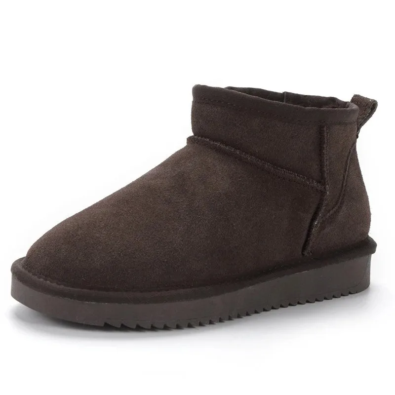 Nieuwe collectie echt leer Australië Klassieke dames mini-sneeuwlaarzen Dames koeienleer enkellaarzen Winter damesschoenen