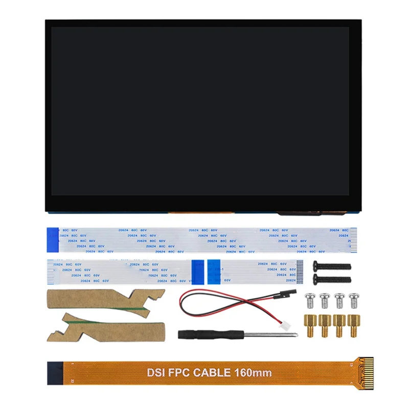 

Well Made-7 Inch Capacitive Touch Screen For Raspberry Pi 5/4B/3B+ 800X480 IPS Display Drive-Free CSI Cable With Standard Monito