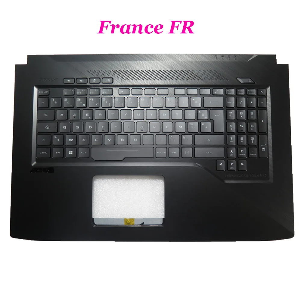 FR\US Laptop PalmRest&keyboard For ASUS GL703VM GL703VM-1B Black top case With Backlit