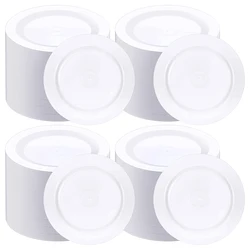 50/25Pcs Disposable White Plastic Plates -7.5 Inch Heavy Duty Plastic Appetizer Salad Dessert Plates for Wedding and Party