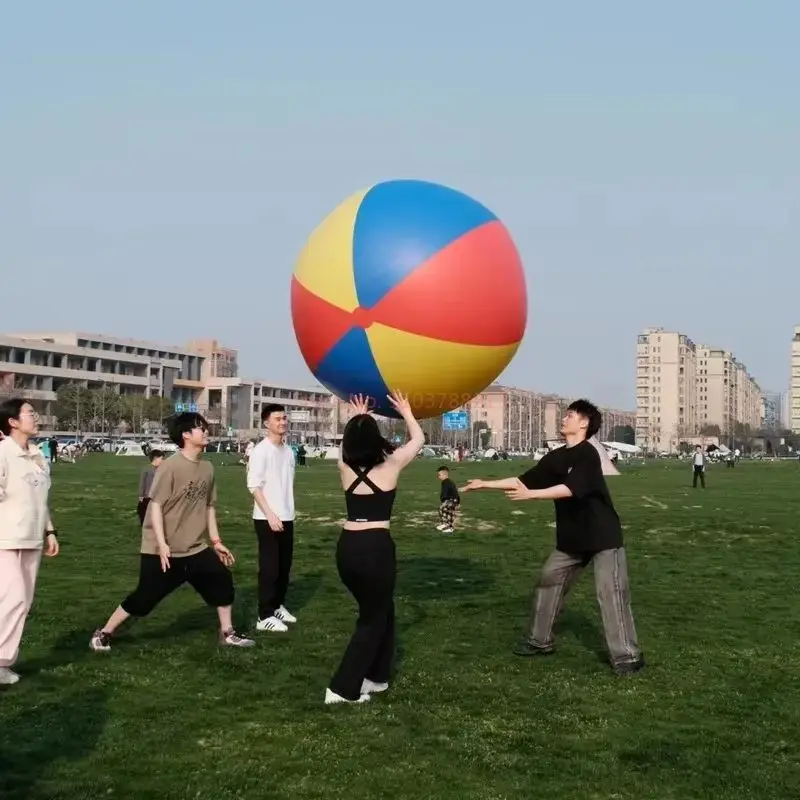 Duży piłka plażowa dla dorosłych do siatkówki wodnej, piłki nożnej, na duże imprezy, rozrywka na świeżym powietrzu i zabawka sportowa.