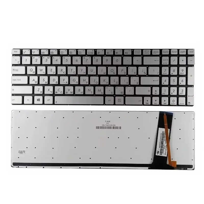 キーボード-asus-n56-n56v-n76-n76v-n76vb-n56dy-n76vj-n76vm-n76vz-u500vz-n56vv-n56vz-u500vz-u500-u500v-シルバー-バックライト付き
