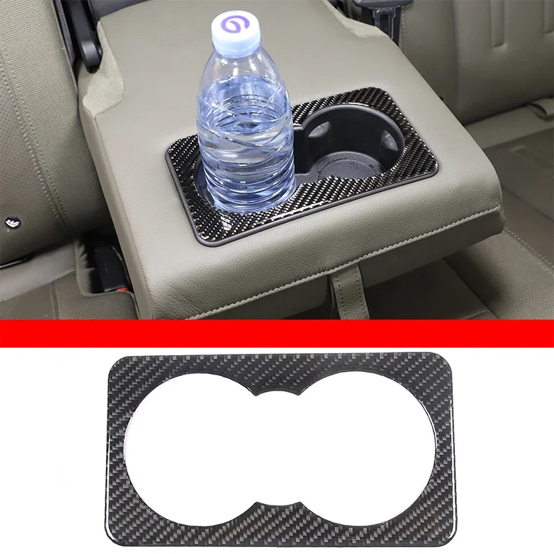 

Car Rear Seat Hidden Water Cup Holder Slot Pad Soft Carbon Fiber For Land Rover Defender 110 2022-2024 Interior Accessories