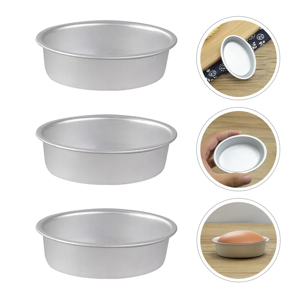 6Pcs Oval Cake Molds Aluminum Alloy Non-Stick Baking Pans for Cheesecake Jelly Pudding Bread Home Bakery Kitchen Use - view 2