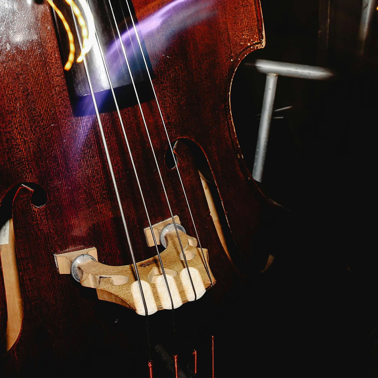 

4Pcs Sheepskin Cello Bridge Pads Protector for String Instruments Extended Lifespan Cello and Violin Guard Pad Easy Installation