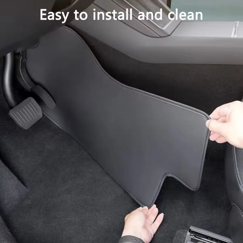 Auto-Mittelkonsolen-Seitenschutz gegen Tritte für Tesla Model YL 6-Sitzer / Y Juniper Leder-Konsolenseitenschutz gegen Verschmutzung – Detail 5