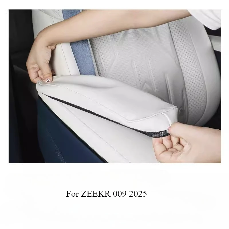 

For ZEEKR 009 2025 Second Row Armrest Cover Seat Armbox Protection Pad Leather Car Interior Accessories
