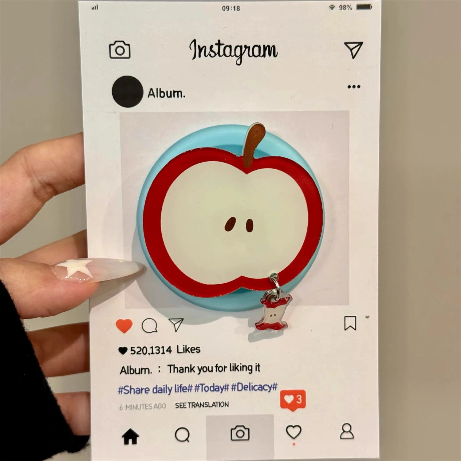 

Creative apple magnetic stand for Magsafe Grip Tok Griptok Bracket Phone Holder Support For IPhone Samsung Pad Smart Tok