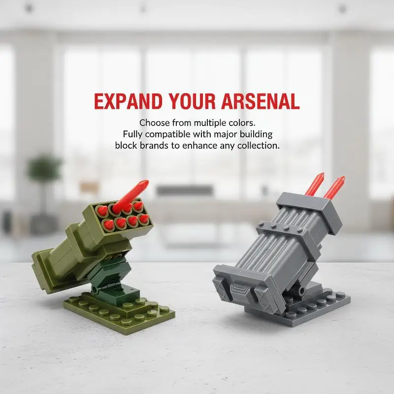 Missile Launcher Building Bricks Model Kit 2024 Military Figures DIY Set for Kids STEM Education Indoor Play Toy