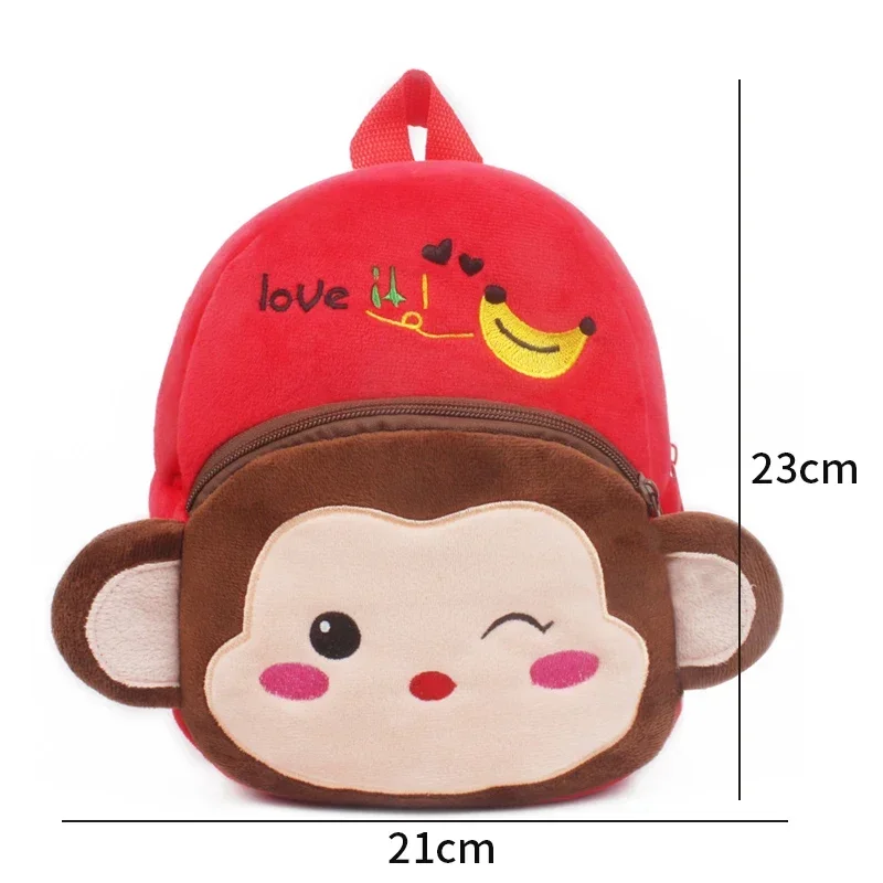 Fashion Children School Bags 3D Cartoon Print Plush Kids Backpack Kindergarten Boys and Girls School Bags Mini Backpack Book Bag