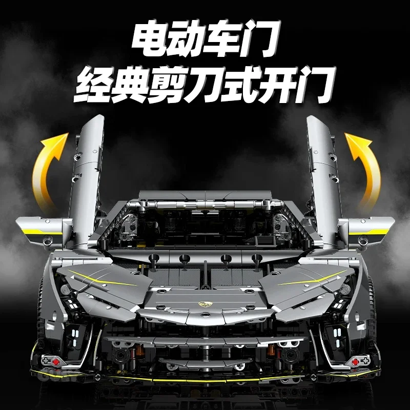 IN STOCK 10638 MOC Technical RC 1:8 Sports Car Building Blocks Model Racing Bricks Assembling Toys for Boys Christmas Gift Set