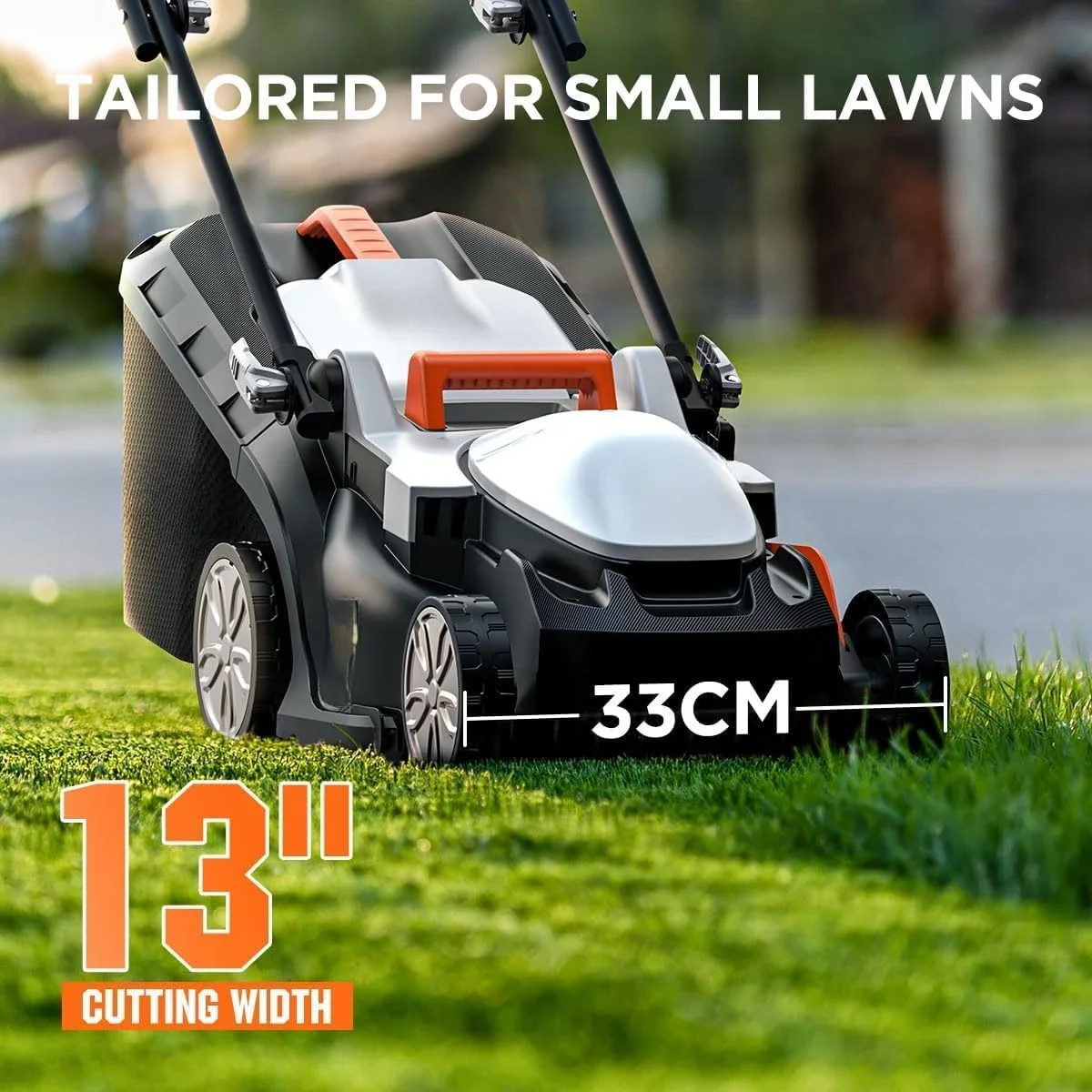 Cordless Lawn Mower 13 Inch, U20 Handy+ 20V Electric Lawn Mowers for Garden, Yard and Farm, 5 Heights Adjustment