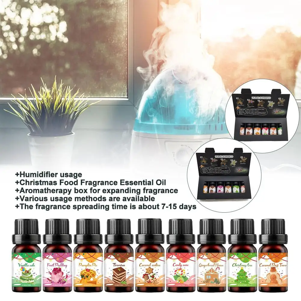 Juego de aceites esenciales para humidificadores y difusores: kit de aceites esenciales de aromaterapia con varios aromas para el hogar, relajación y bienestar