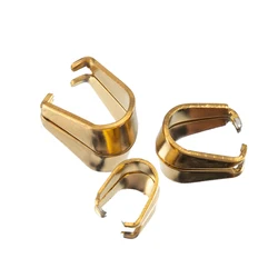 50pcs Stainless Steel Clip Pendant Clasp Melon Seed Buckle Claw Clasp Connector DIY Jewelry Making Accessories