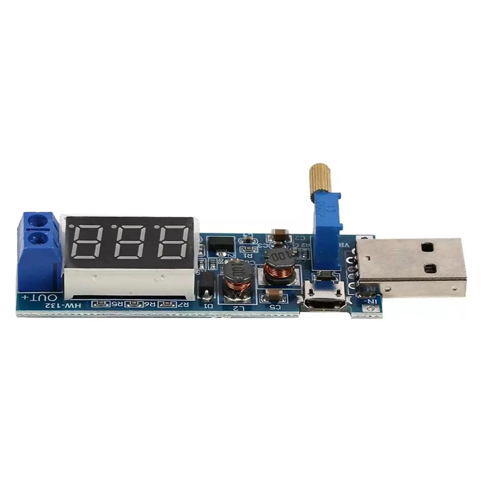 Digital Voltage Regulator with LCD Display for USB Power Source
