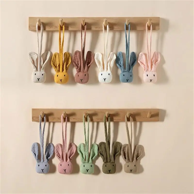 H055 Bunny for Baby Stroller Bunny Pacifier Clip Cotton Newborn Stroller Doller