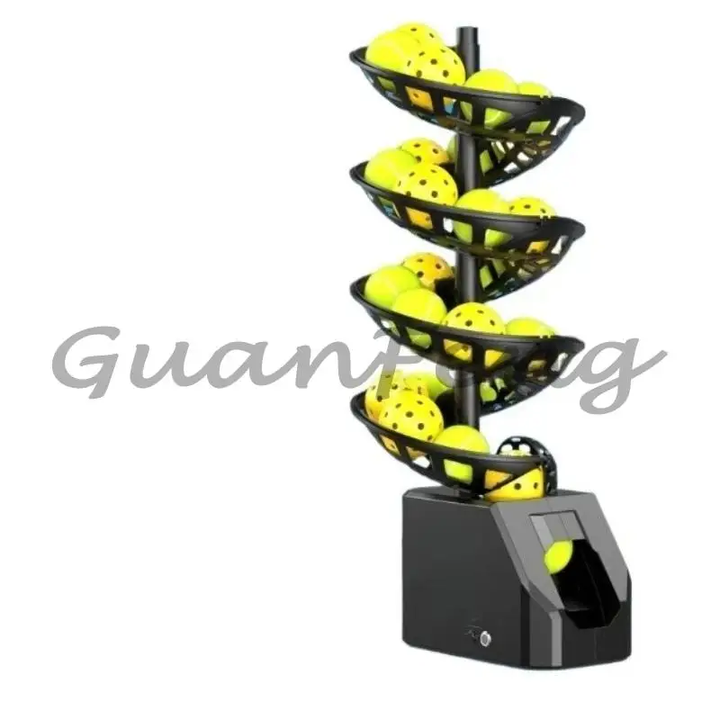 Self-help Single Practice Tennis Training Machine, Portable Multi-ball Tennis Tossing Machine with Built-in Ball Catcher