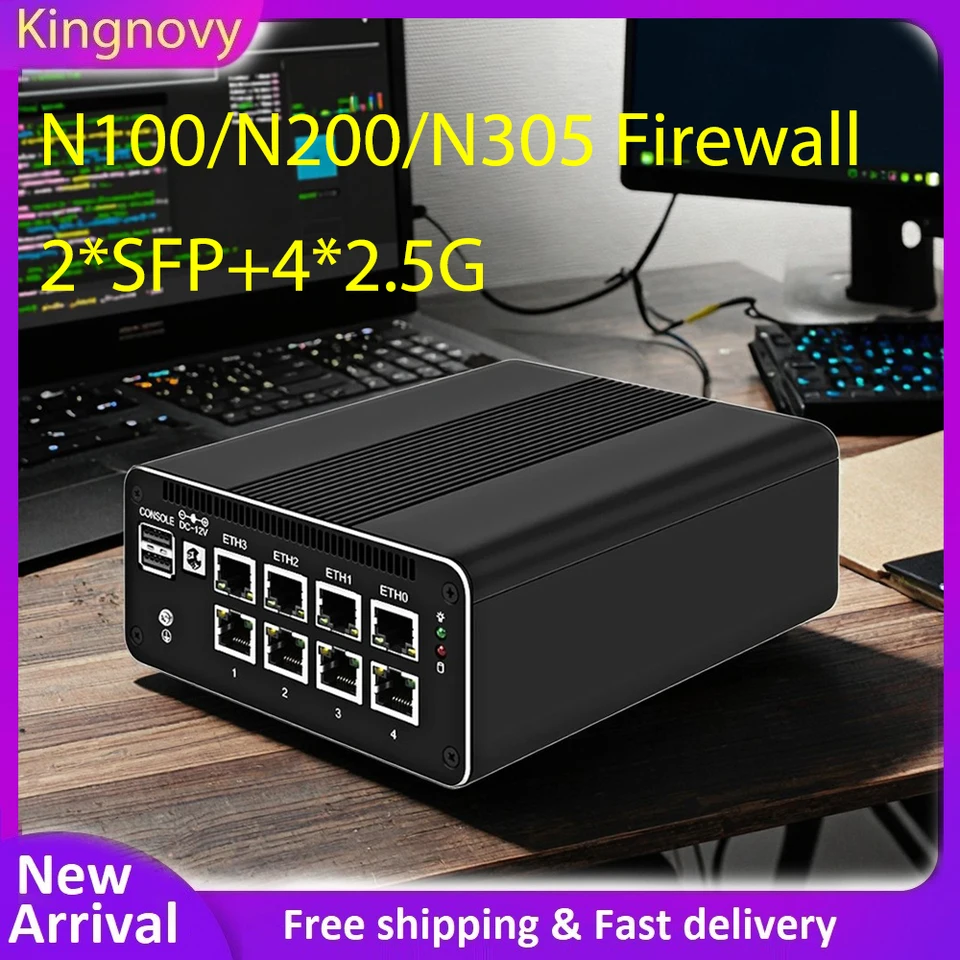 Topton 2*10G SFP Industrial Mini PC i3-N355 N305 N150 N100 4x