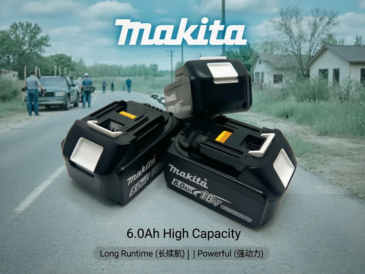 

Makita 18V LXT Rechargeable Battery BL1860 6.0Ah High Performance for Makita 18V Cordless Power Tools with LED Indicator