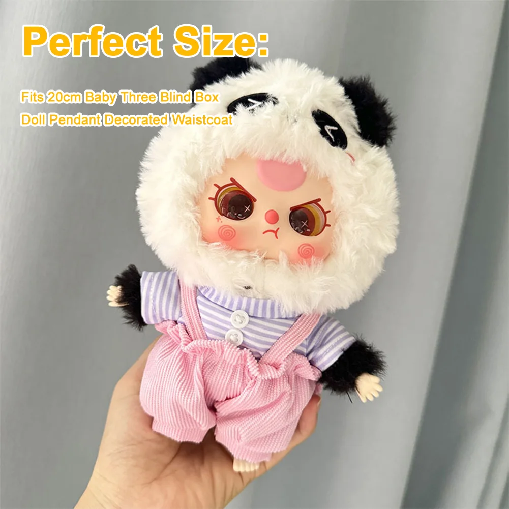 20cm Cotton Doll Lovely Dresses Jumpsuit T-Shirt Mini Doll Princess Dress Doll Cute Skirt Dress Up Playing House Accessories