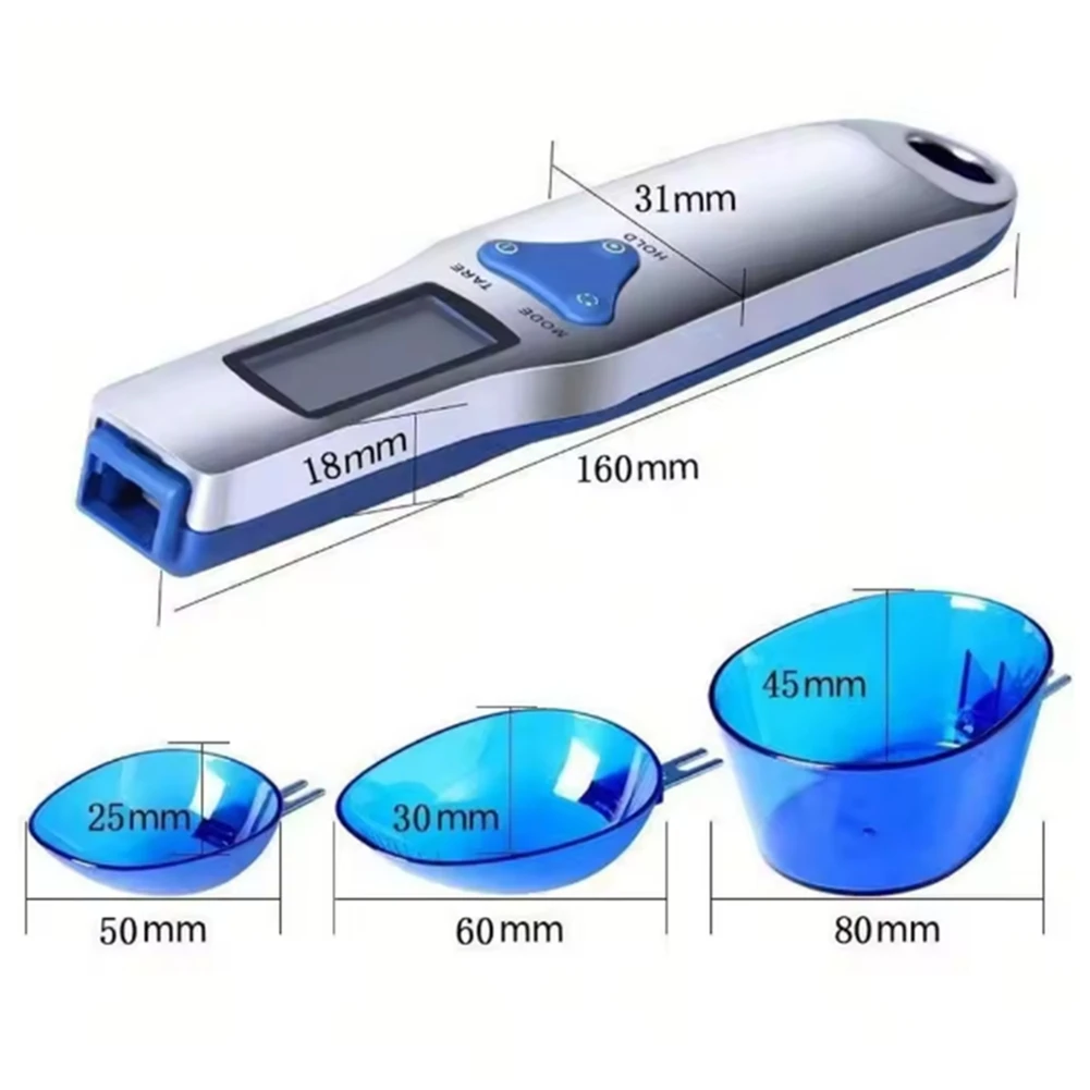N02R-Electronic Digital Kitchen Scale With 3 Measuring Spoons Food Scale For Portioning Milk Flour Spices 500G/0.1G Ram