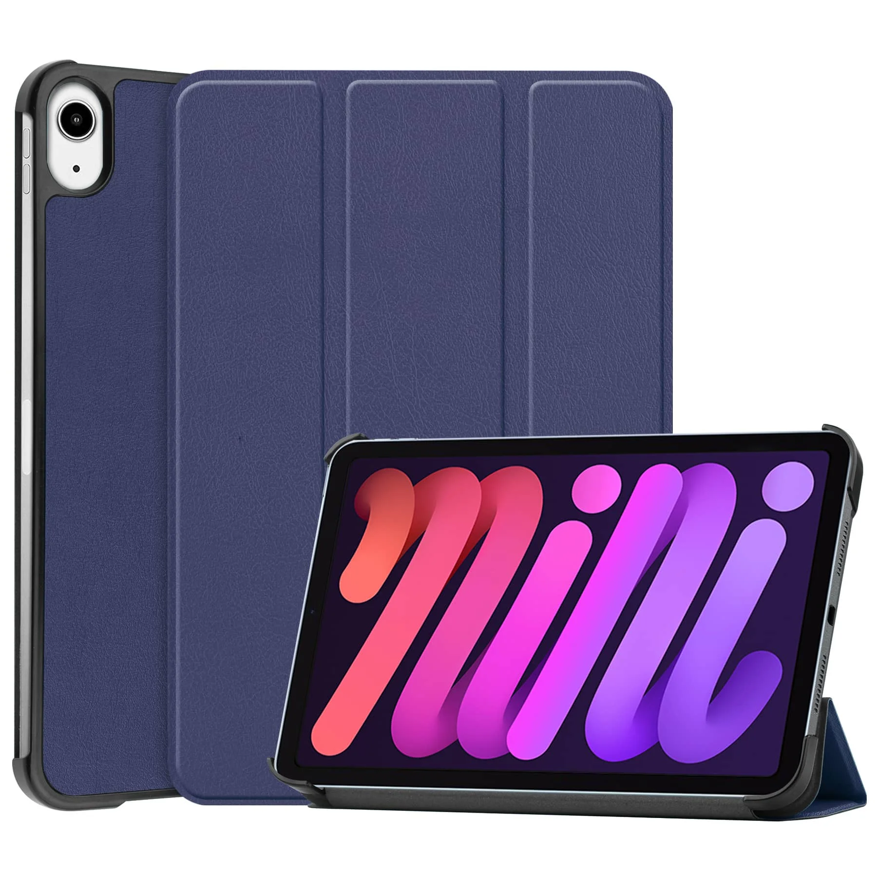 

Case for iPad Mini 7 2024 Mini 6 8.3'' with [Tri-fold Stand + Auto Wake/Sleep], Premium PU Leather Case Shockproof Hard Shell