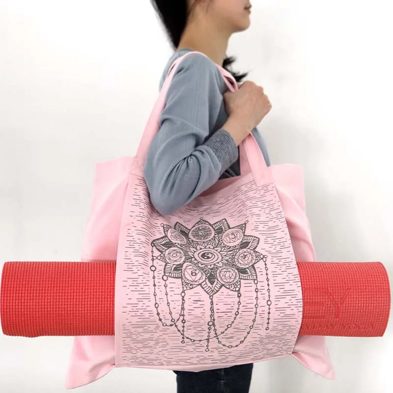 Bolsa de lona duradera de algodón para yoga