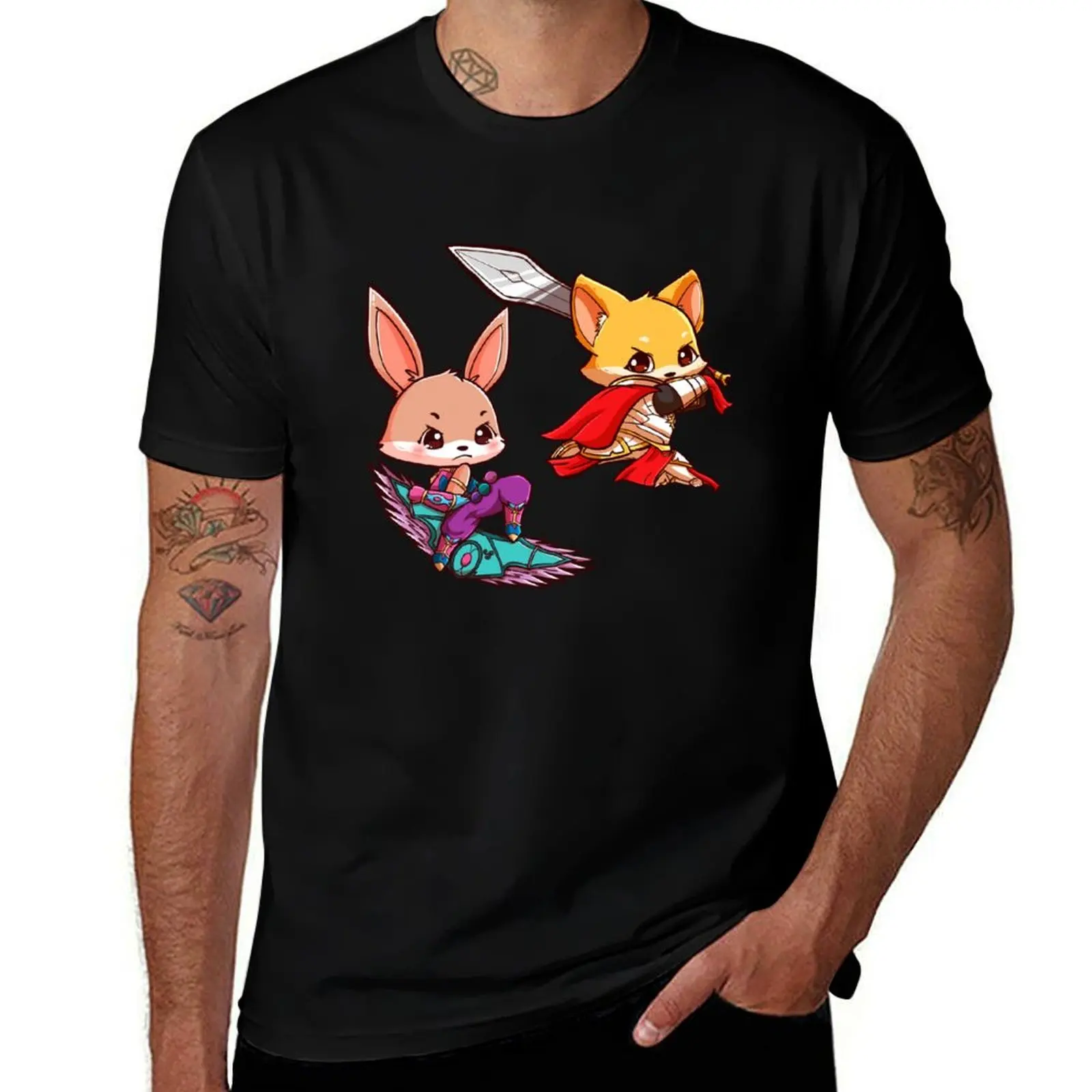 

Fox & Bunny T-Shirt man t shirts for men casual t shirts for man graphic vintage