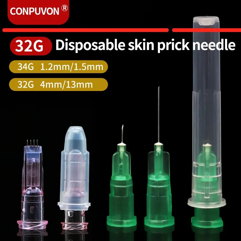 34G Medical Disposable Small Needle 1.2/1.5/4mm Hand Needle Ultra-fine Beauty Single Head Small Needle