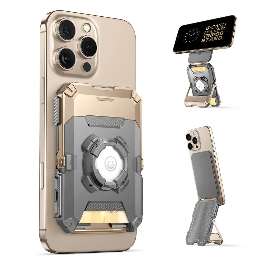 For MagSafe Wallet mit AirTag-Halter SUPCASE Magnetische Airtag-Geldbörse für Herren Telefonständer Kartenhalter Stativ für iPho – Detail 15