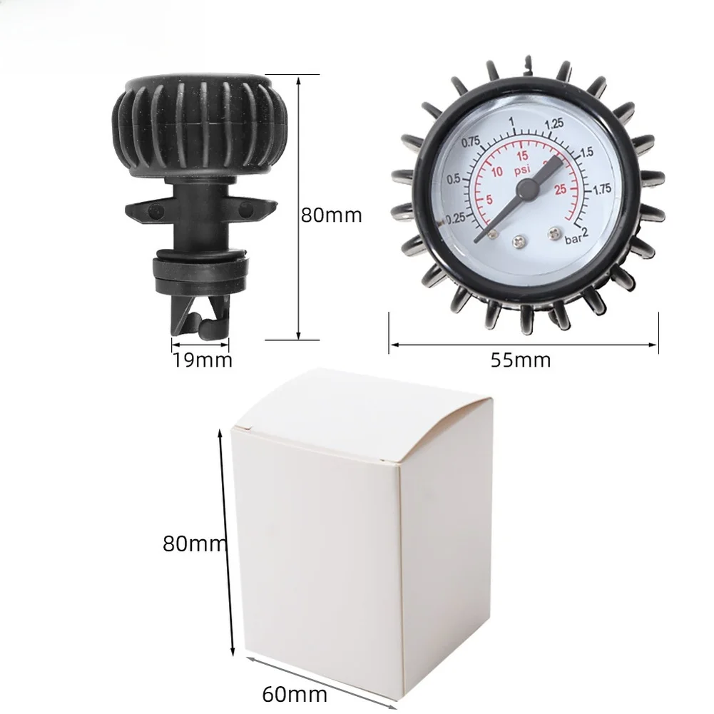Kompaktes 30PSI-Druckmessgerät für aufblasbare Geräte wie Kajak, Boot, Paddleboard, Surfbrett, Luftpumpe, Hochdruck-Prüfwerkzeug.