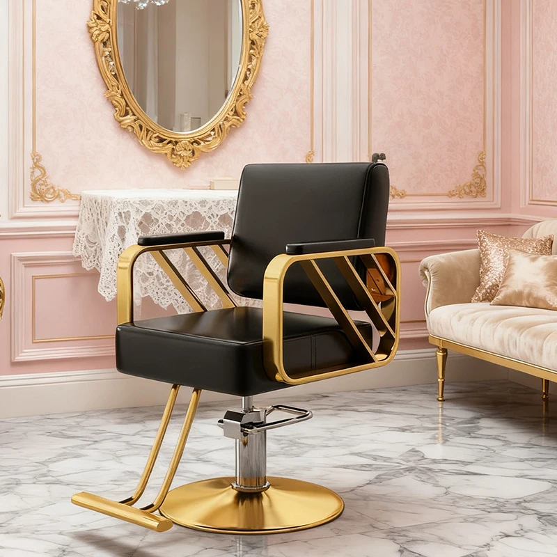 Hot Selling Stainless Steel Barber Chair Beauty Salon Modern Design Synthetic Leather Seat Footrest Pump User-Friendly Features