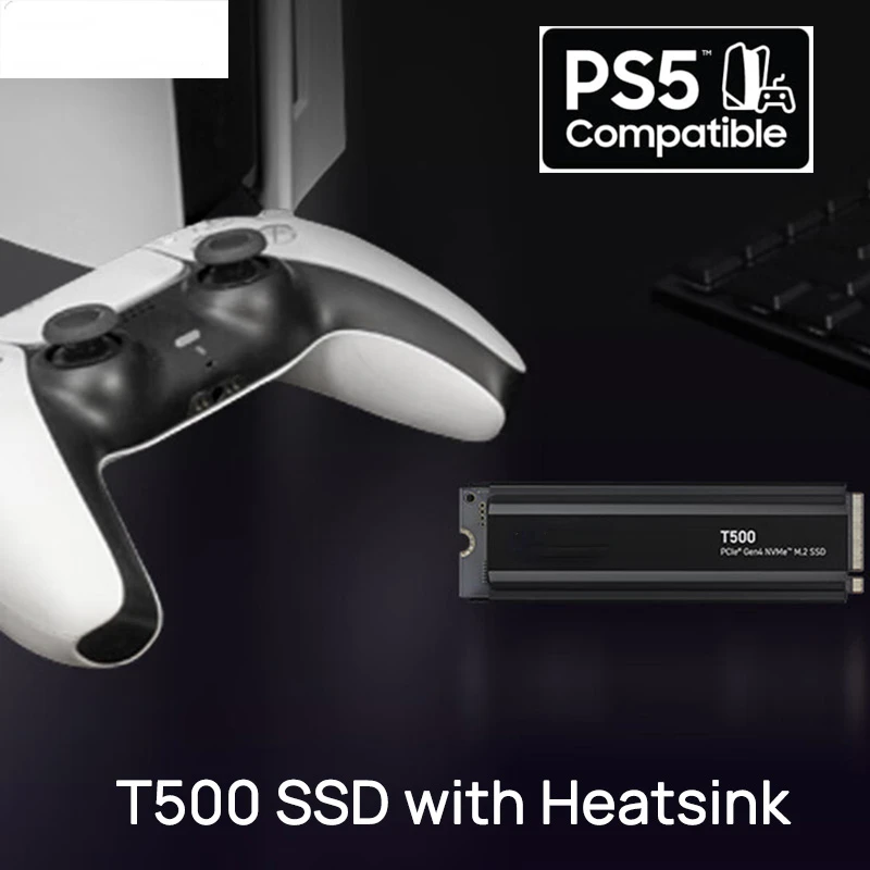 

T500 with Heatsink 1TB 2TB 2280 PCIe 4.0 Up to 7400MB/s NVMe M.2 Internal SSD Solid State Drive For Laptop Desktop PS5