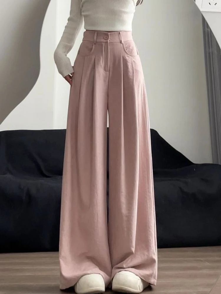 女性のズボンハイウエスト原宿快適なストレッチ韓国のファッション品質の衣装 Xxl G トレンド 2025 ワイドレッグ女性のパンツ