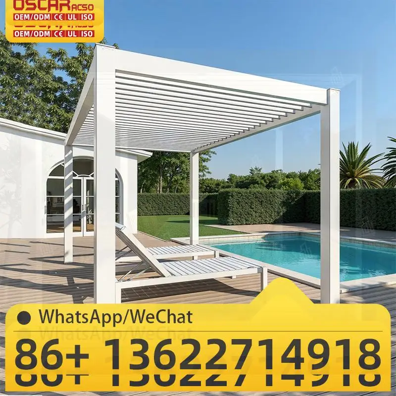 

Outdoor Louvered Aluminium Roof Light Sunshade for Patio Garden Balcony pergola