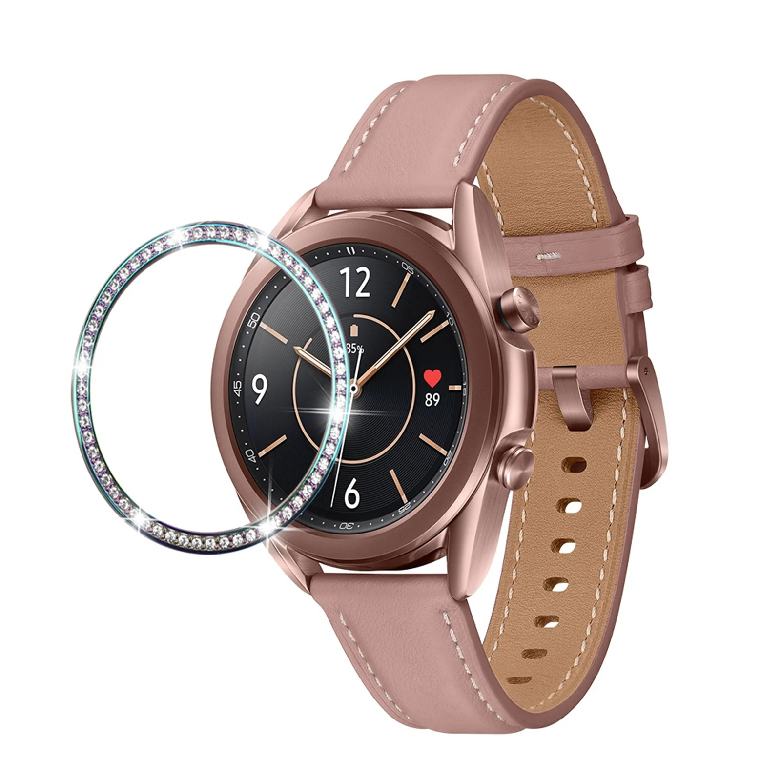 Rhinestone Bezel 42Mm Bling Surface Ring Replacement For Smartwatch Watch Frame Bezel Ring 42Mm Watch Accessories