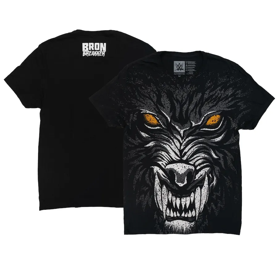 24/25 Y2k New Exclusive Limited Edition Black T-Shirt Wolf Print Quick Drying Sweatshirt Bron Breakker The Dog T-shirt - Black