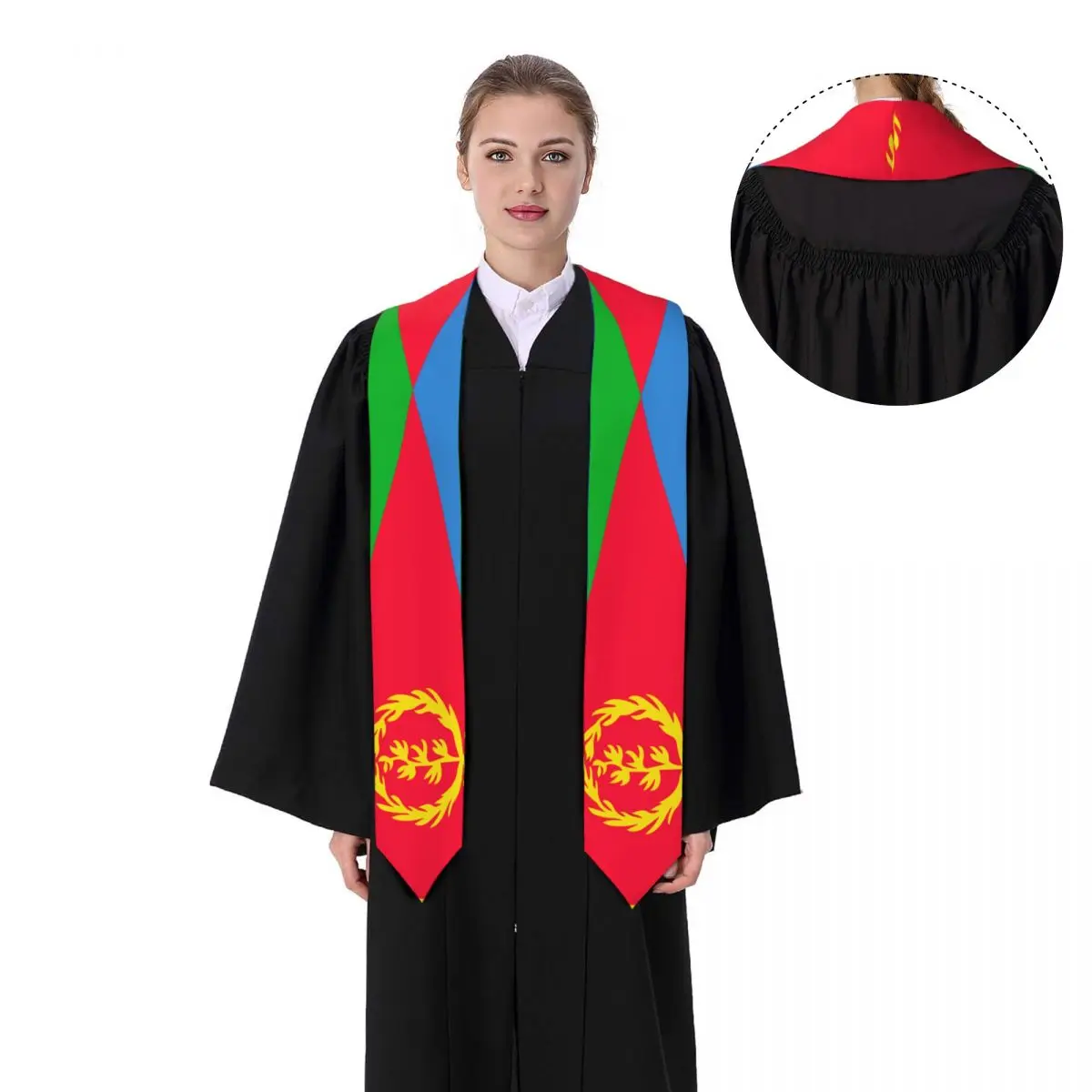 Eritrea Flag Unisex Adult Graduation Stole Shawl for Academic Commencements Celebration Uniform