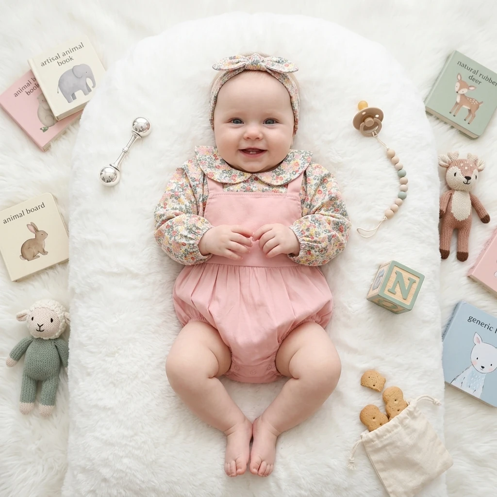 Autumn Baby Girls Long Sleeve Spring Sweet Clothing Infants Onesies Princess Printing Bodysuits