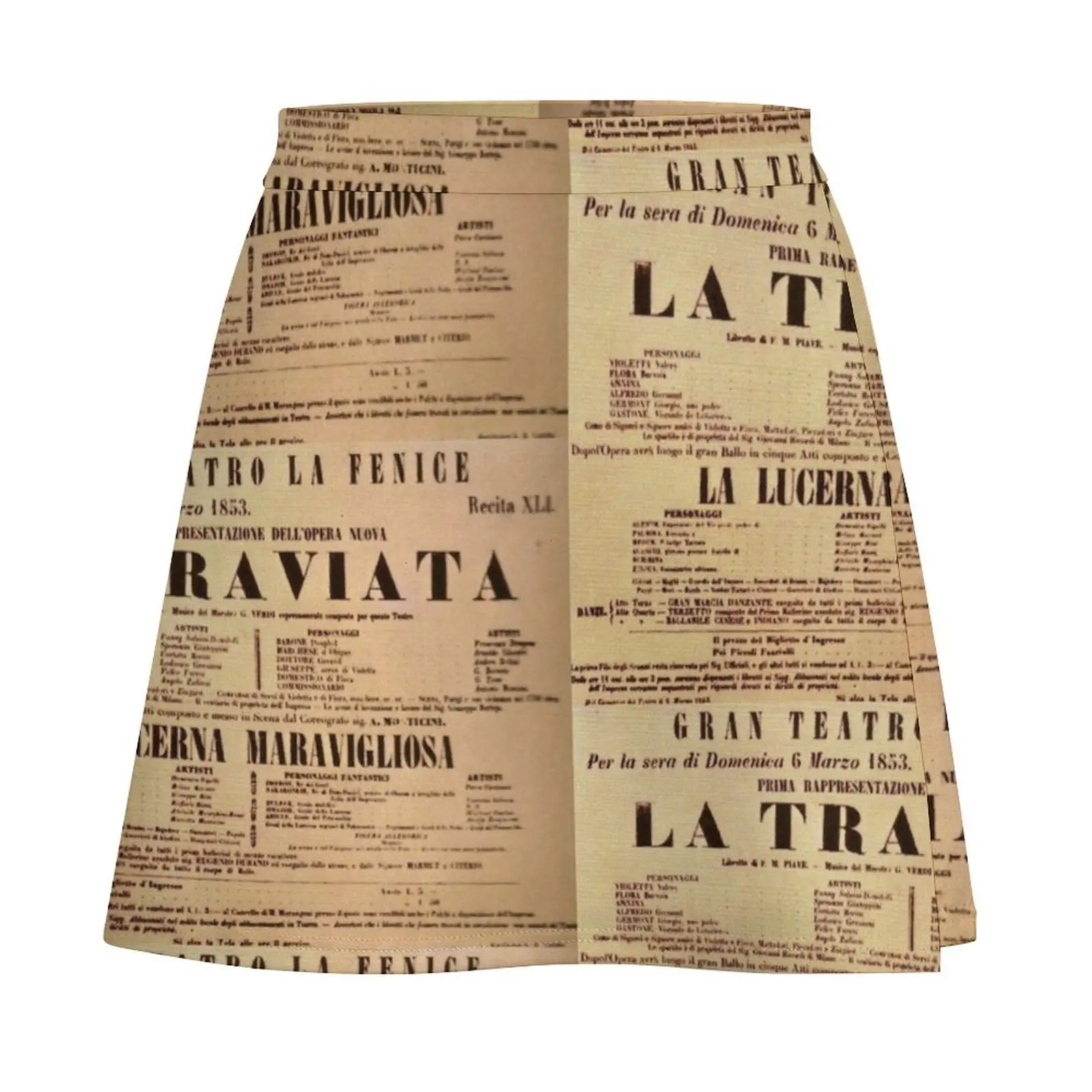 La Traviata (World Premiere Poster, 1853) Mini Skirt new in dresses women's skirt 2026 trend Mini Skirt