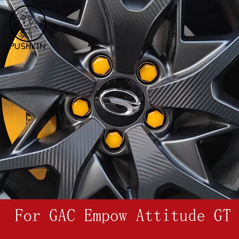 20 piezas para GAC Empow EMKOO GS3 GS4 GS8 Tapas de tuercas de rueda de coche Cubiertas antirrobo para tornillos de cubo de rueda Cubiertas de emblema Tapacubos Accesorios para coche