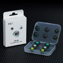 FiiO HS18 Silicon 0.4mm Thick Eartips (6 pairs) Silicone Ear Pads for In-Ear Headphones Silicone Eartips Accessories