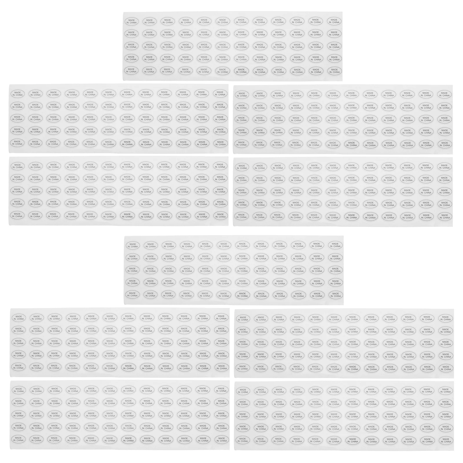 1200Pcs Printable White Labels for Kitchen Storage Waterproof Oil Proof PVC Self Adhesive Blank Oval Stickers Food Packaging