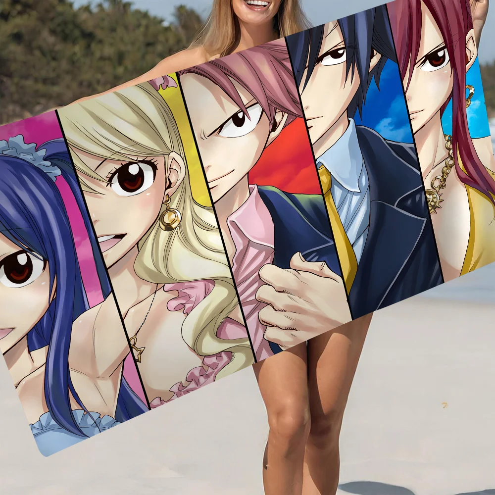 

Anime Fairy Tail Door Bath Towel Microfiber Soft Water Absorbing Breathable For Girl Kids Decorative Cartoon Beach Towel